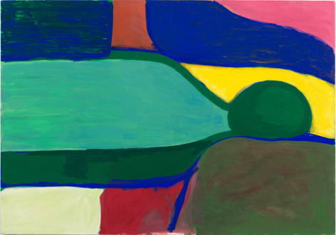 Harriet Korman - <i>Figure Sleeping</i>, 1979. Oil on canvas, 42 x 60 in.