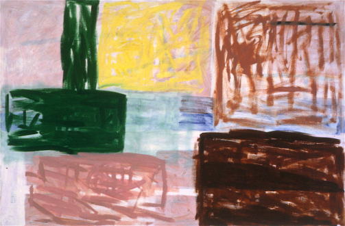 Harriet Korman - <i>Untitled</i>, 1992. Oil on canvas, 44 x 66 in.