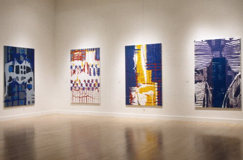 Dona Nelson: The Stations of the Subway, Octopuses and Arrangements, Weatherspoon Art Museum, Greensboro, NC - Installation view. Courtesy of the Weatherspoon Art Museum, University of North Carolina at Greensboro.