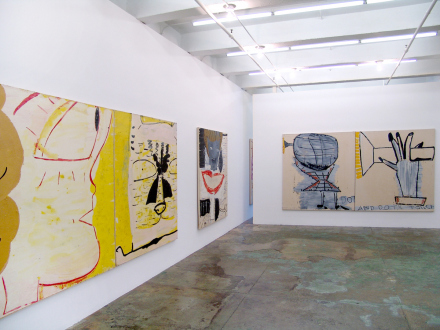 Rose Wylie – What with What - Installation view, west and north wall.