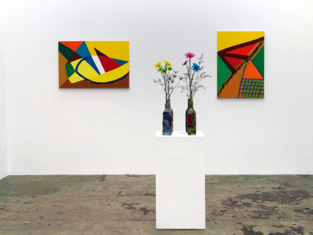 Installation view: <i>of uncertain instability</i>, 2011. Harriet Korman, and Whitney Claflin.