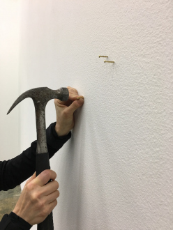 Weather Trust / Between Stars: Offer Balancing Scenarios – Ali Van - Installation, Caroline placing a star for her son Gregory, his wife Jingyi, and their first daughter Lia, Courtesy of the artist