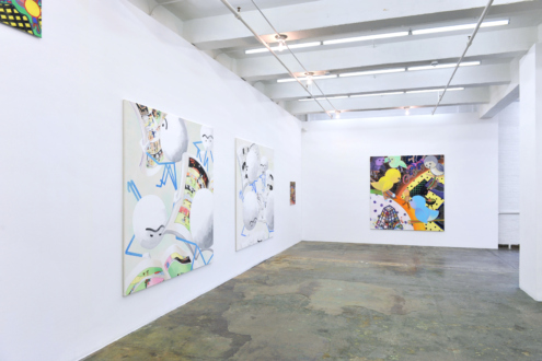 Installation view: south and west walls