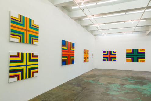 Harriet Korman – Permeable/Resistant: Recent Drawings and Paintings - Installation view, west and north walls.