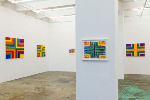 Harriet Korman – Permeable/Resistant: Recent Drawings and Paintings - Installation view, east and south walls. 