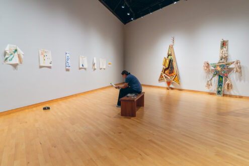 Installation view of <i>After Structure</i>: Mike Cloud and Richard Tuttle exhibition at USF Contemporary Art Museum, Tampa. Photo: Christopher Harris.