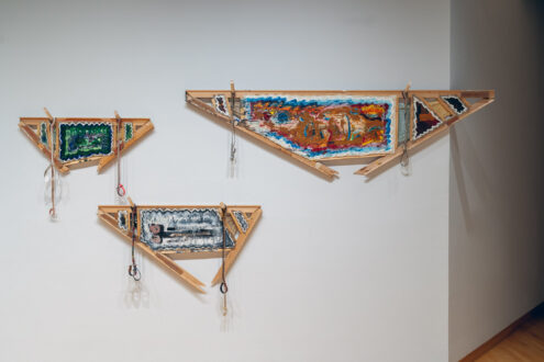 Installation view of <i>After Structure</i>: Mike Cloud and Richard Tuttle exhibition at USF Contemporary Art Museum, Tampa. Photo: Christopher Harris.