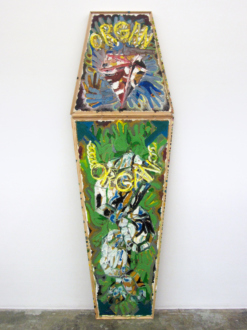 Mike Cloud – Bad Faith and Universal Technique - Dialog of Growth, 2014. Oil on canvas, 91.5 x 30.5 in