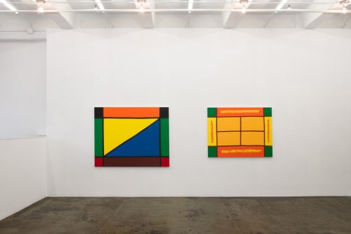 Harriet Korman: Housing Development / New Paintings and Drawings - Installation view, east wall. Photo: Sabrina Slavin.