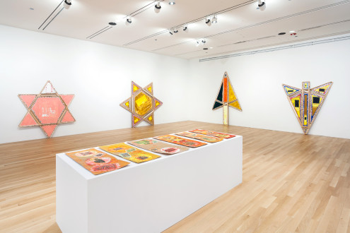 Mike Cloud: The Myth of Education, 2018. Installation view in the Logan Center Gallery. Courtesy of Logan Center Exhibitions, University of Chicago. Photo by RCH | EKH