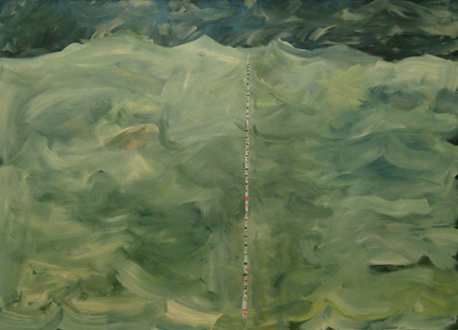 QuietlyLoud – Natasha Conway, Alisha Kerlin, Cassie Raihl - Alisha Kerlin, The Depth, the Length, and the Breath, 2010. Oil on canvas, 50 x 69 in.