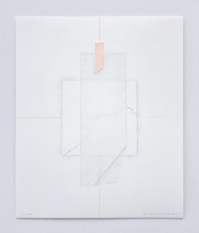 <i>Taped</i>, 2021. Colored pencil on paper, 11 x 9 in. 