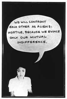 Adrian Piper – The Mythic Being, 1972-1975 - Adrian Piper The Mythic Being: I / You / Us #2, 1975. Paper collageand felt tip pen on B/W photograph, 17.25 x 12.25 in.