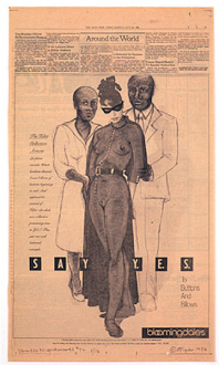 Adrian Piper – Early Drawings and Other Works - Adrian Piper Vanilla Nightmares #9, 1986. Charcoal on New
York Times page, 22 x 13.75 in.