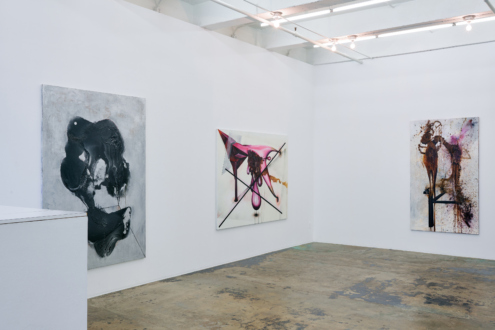 Installation view, south and east walls.