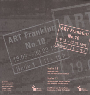 Art Frankfurt “New Attitudes” 1998 - Thomas Erben Gallery