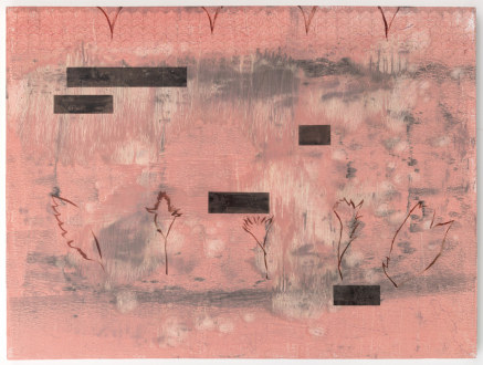 Bahar Behbahani, The Decisions are Made: Activity Begins, 2015-16. Mixed media on canvas, 54 x 72 in.