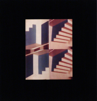 Barry Gerson – The Parting of the Clouds - Blue + White Space Penetration Series #10, 1983. Nimslo 3D photographic construction on Plexiglas,15 x 14.5 in.