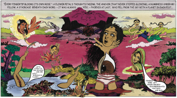 Chitra Ganesh – Upon Her Precipice - <i>Fingerprints</i>, 2007. Digital C-print, 40.5 x 73 in, edition of 5 (+1 AP).