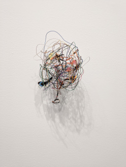 ecofeminism(s) curated by Monika Fabijanska - Cecilia Vicuña (Chilean, b. 1948) Bola de cable (Precarios), 2014 mixed media, 5.75 x 6 x 4.675 in (14.6 x 15.2 x 11.9 cm) Courtesy the artist and Lehmann Maupin, New York, Hong Kong, and Seoul