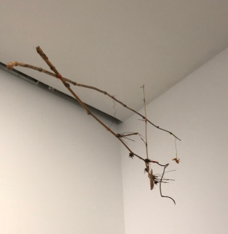 Cecilia Vicuña (Chilean, b. 1948) Untitled (Precarios), Date tbd mixed media, 12 x 34.25 x 0.125 in (30.5 x 87 x 0.3 cm) Courtesy the artist and Lehmann Maupin, New York, Hong Kong, and Seoul
