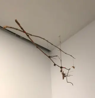 Cecilia Vicuña (Chilean, b. 1948) Untitled (Precarios), Date tbd mixed media, 12 x 34.25 x 0.125 in (30.5 x 87 x 0.3 cm) Courtesy the artist and Lehmann Maupin, New York, Hong Kong, and Seoul
