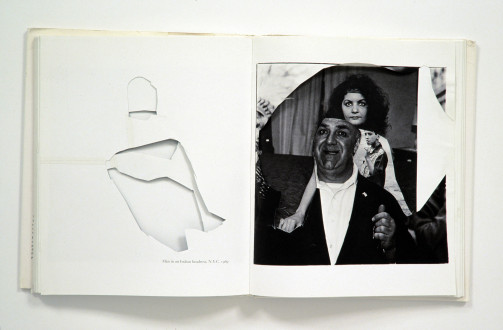 Mike Cloud - <i>Diane Arbus Hardcover</i>, 2004, positive and negative collages with hardcover book, Dimensions variable