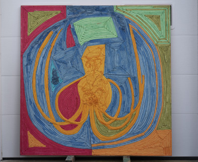 &lt;i&gt;Octopus as World&lt;/i&gt;, 1991-92Acrylic and muslin on canvas79 × 79