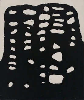 No Title, 1973. Enamel on masonite, 14 x 11.75 in.