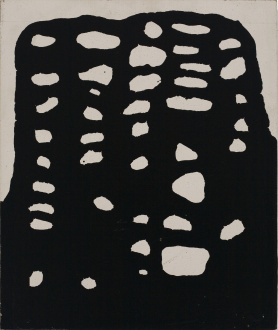 <i>Untitled</i>, 1973. Oil-based enamel on masonite12 × 16 in.