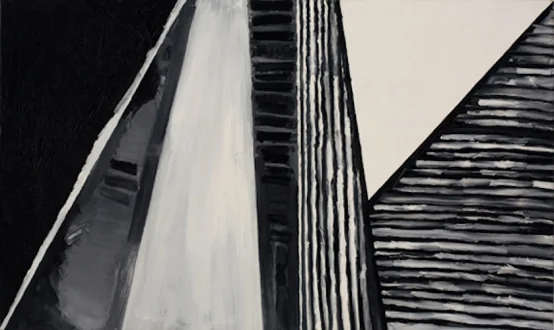 No Title, 1977. Oil on canvas, 24 x 40 in.