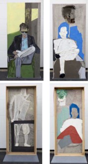 Box Paintings - <i>Passengers</i>, 2016
Collage, dyed cheesecloth, muslin, acrylic mediums on linen panel mounted on plywood base
Panel: 81 ½ × 36 in.