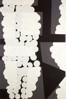 <i>Express/Local</i>, 1997.
Acrylic, pencil, and latex enamel on canvas
90 × 60 in.