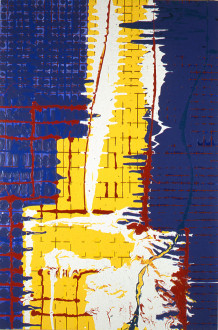 <i>Street of Walls (the Stations of the Subway series)</i>, 1998. Acrylic and latex enamel on canvas
90 × 60 in.