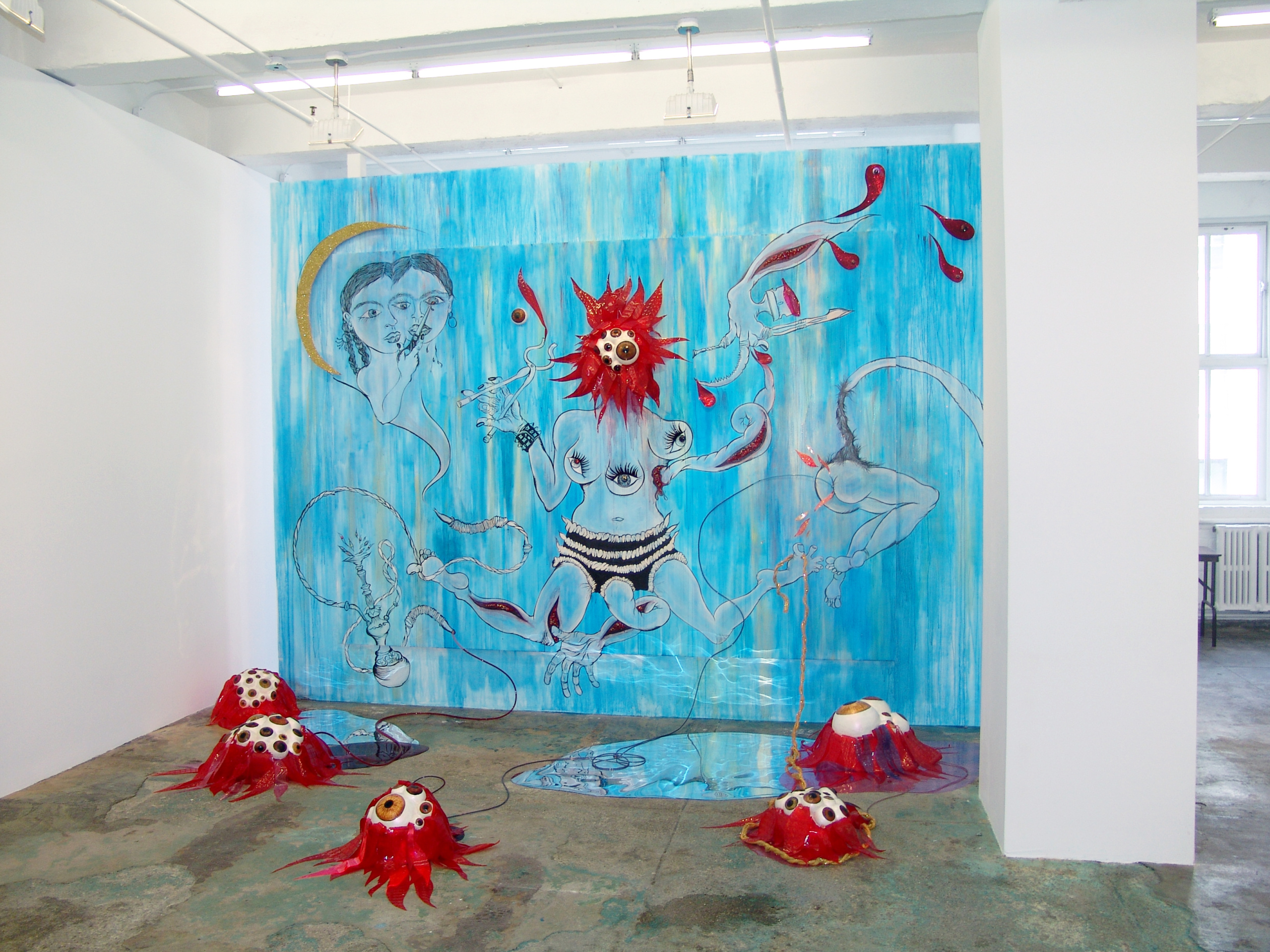 Chitra Ganesh – Upon Her Precipice - Installation view.