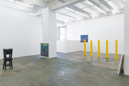 Installation view, north and east wall.
