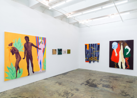 Los Angeles Bound – Diedrick Brackens, Thomas Lawson, Tiffany Livingston, Mark Roeder - Installation view: south and east walls. 