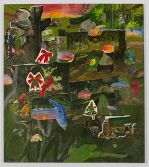 Spirited Densities – Ryan McLaughlin, Zach Nader, Ferdinand Penker, Emma Webster - Emma Webster, On Happiness, 2017. Oil on canvas, 70 x 66 in.