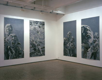 Fang Lijun – Woodcuts - Installation view.