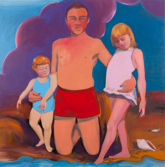 Painting Forward – Joan Brown, Charles Garabedian, Jackie Gendel, Haley Josephs, , Kyle Starver - Haley Josephs, At the Edge of the Sea, 2016, oil on canvas, 60 x 60 in.