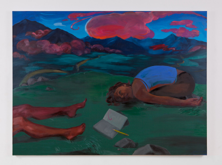 Painting Forward – Joan Brown, Charles Garabedian, Jackie Gendel, Haley Josephs, , Kyle Starver - Haley Josephs, Night Painting (Emergence of Clouds), 2016, oil on canvas, 72 x 96 in.