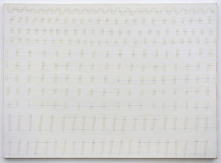 Harriet Korman - <i>Untitled</i>, 1973. Acrylic gesso and crayon on canvas, 60 x 84 in.