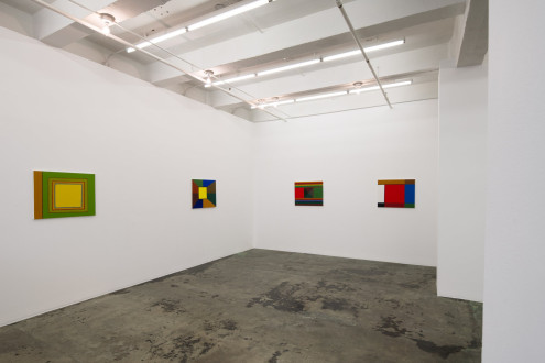 Harriet Korman, Portraits of Squares - Installation view, south/east walls(photo credit: Fernando Sandoval/MW).