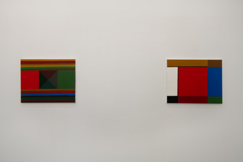 Harriet Korman, Portraits of Squares - Installation view, south wall (photo credit: Fernando Sandoval/MW).