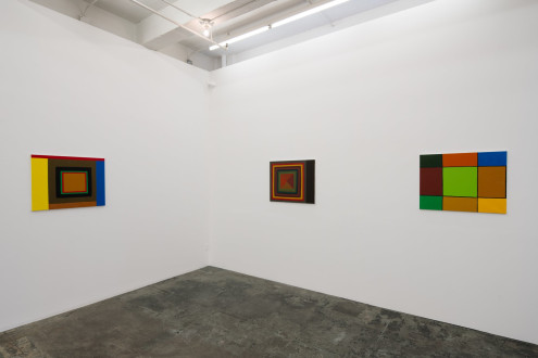 Harriet Korman, Portraits of Squares - Installation view, north/west walls (photo credit: Fernando Sandoval/MW).