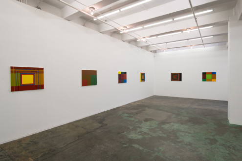 Harriet Korman, Portraits of Squares - Installation view, north/west walls (photo credit: Fernando Sandoval/MW).