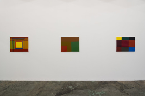 Harriet Korman, Portraits of Squares - Installation view, west wall (photo credit: Fernando Sandoval/MW).