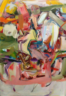 Haeri Yoo – Running Pit - Tongue Out, 2012. Oil on canvas, 72 x 48 in.