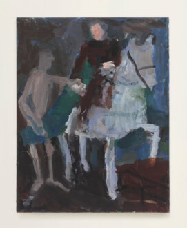 <i>Horse and Rider</i>, 2018. Oil on canvas, 14 x 11 in.
