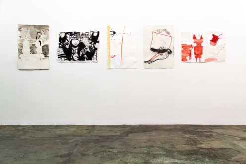 Animate Matter – Pia Maria Martin, Dona Nelson, Richard Staub, Rose Wylie - Installation view: Rose Wylie.